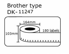 DK11247 DK-11247 Αυτοκόλλητη θερμική ετικέτα συμβατή Brother 103mmX164mm